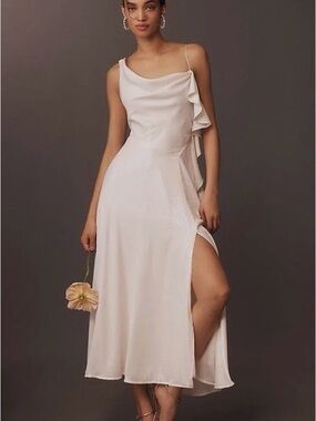 cali satin charmeuse midi dress Cali Satin Charmeuse Midi Dress